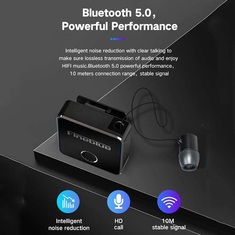 Wireless F1 Earbuds - Bluetooth Compact Black 4