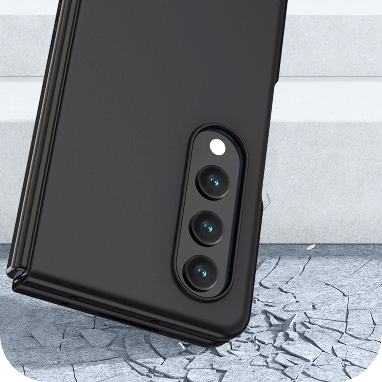 For Samsung Galaxy Z Fold4 5G Shockproof Skin - Breathable & Protective - Black 5