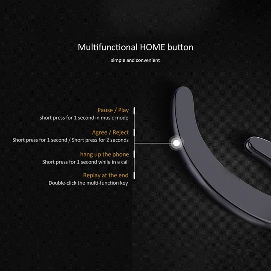Waterproof Wireless Earphone with Mic for Android / Iphone - Black 3