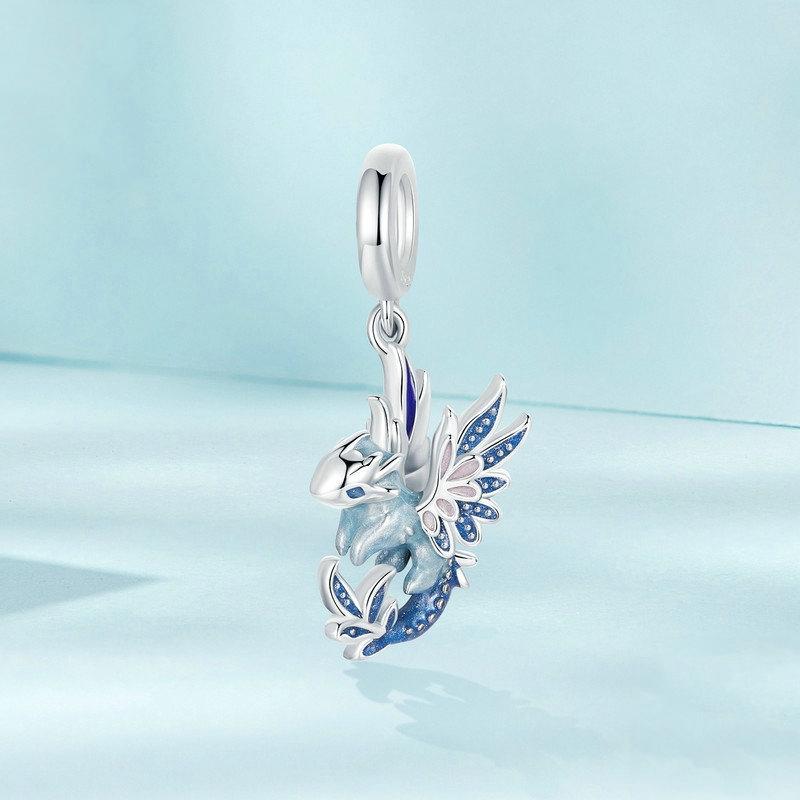 925 Sterling Silver Dragon Pendant Beads 3