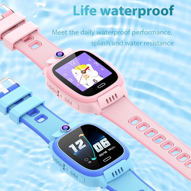 1.44 Inch 4G Video Call Waterproof Smart Children Phone Watch With Sos Function - Black 5