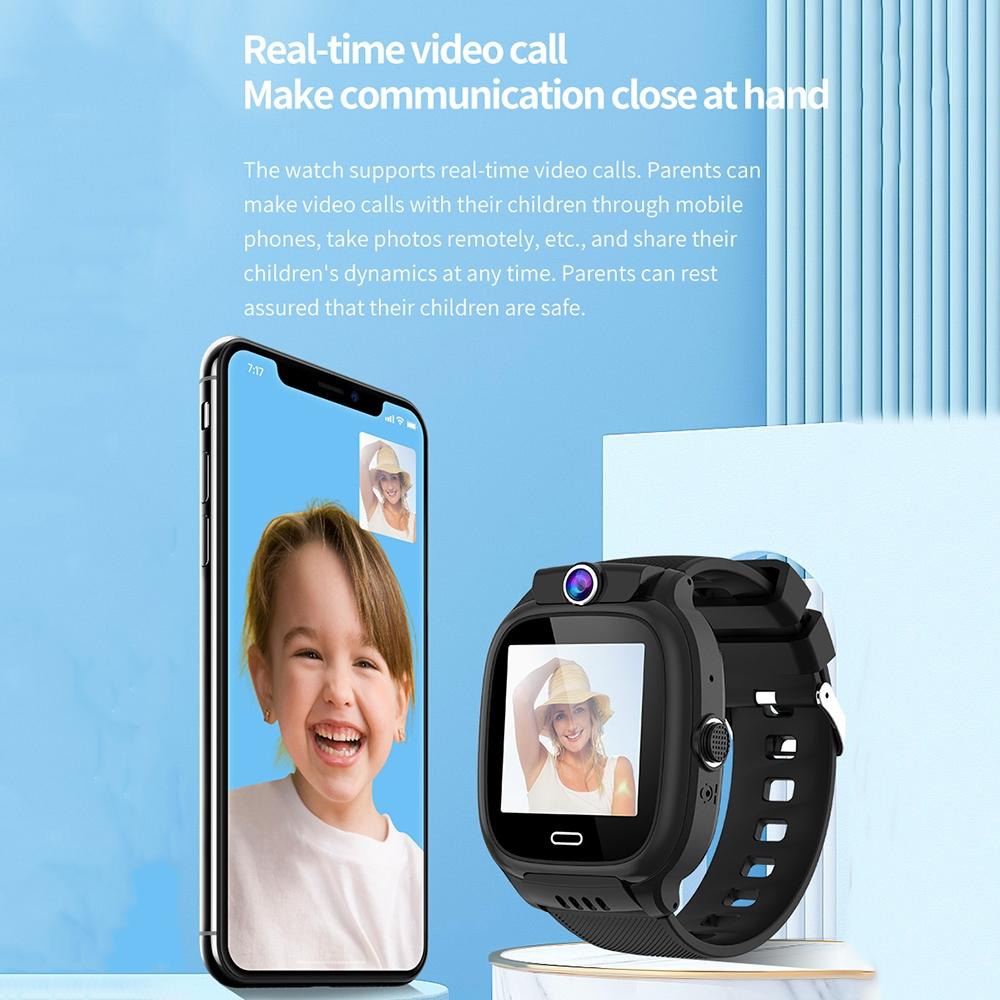 1.44 Inch 4G Video Call Waterproof Smart Children Phone Watch With Sos Function - Black 11
