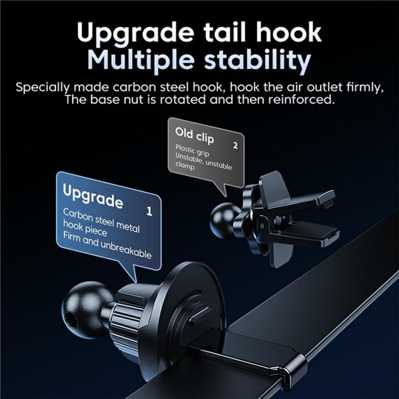 Touch-sensing Car Vent Wireless Charger Holder - X12 - Black 5