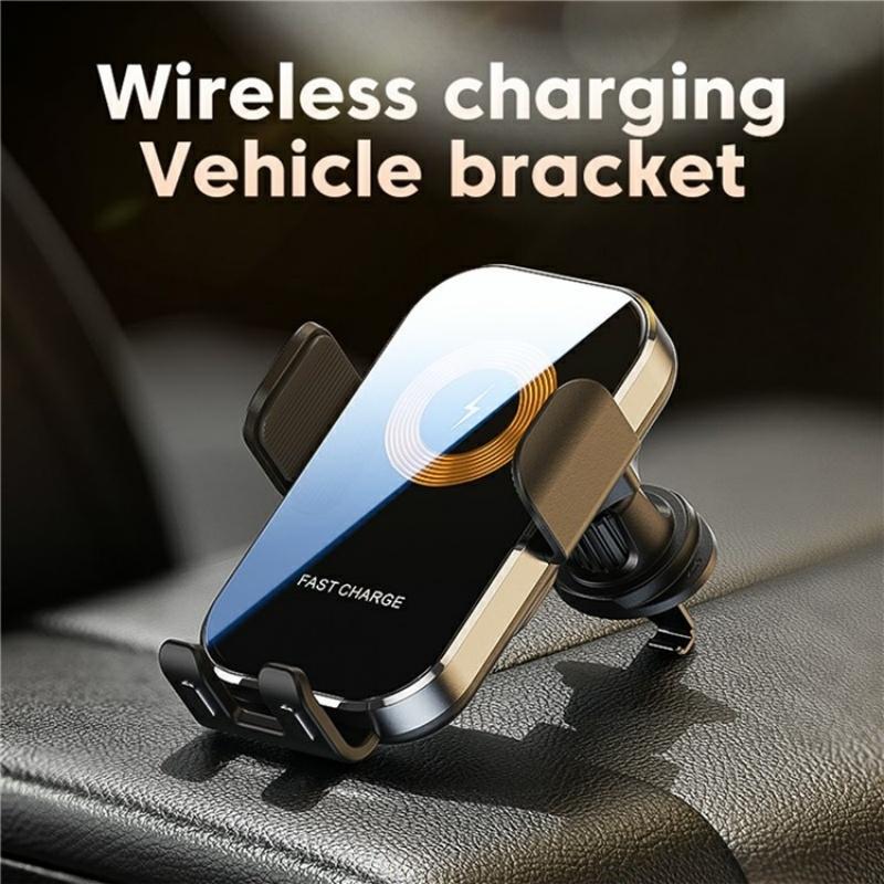 Touch-sensing Car Vent Wireless Charger Holder - X12 - Black 11