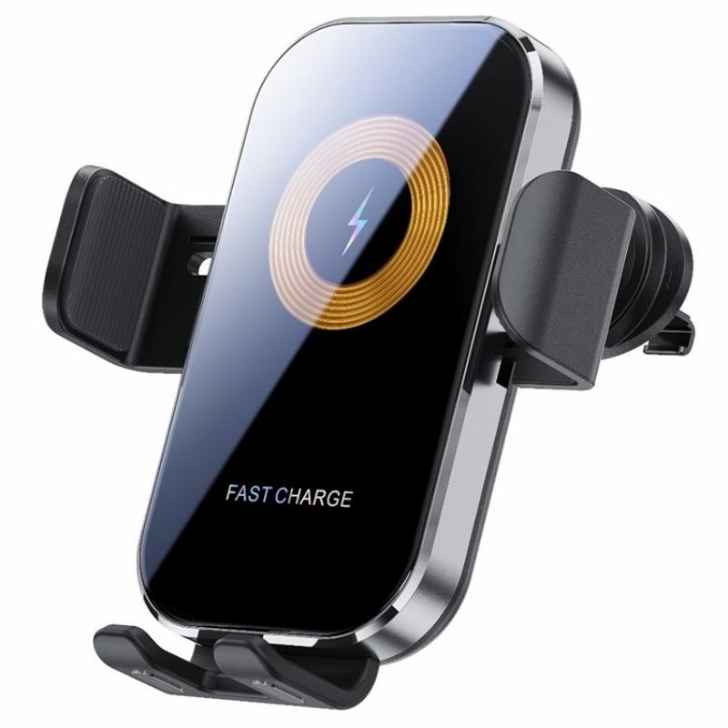 Touch-sensing Car Vent Wireless Charger Holder - X12 - Black 14