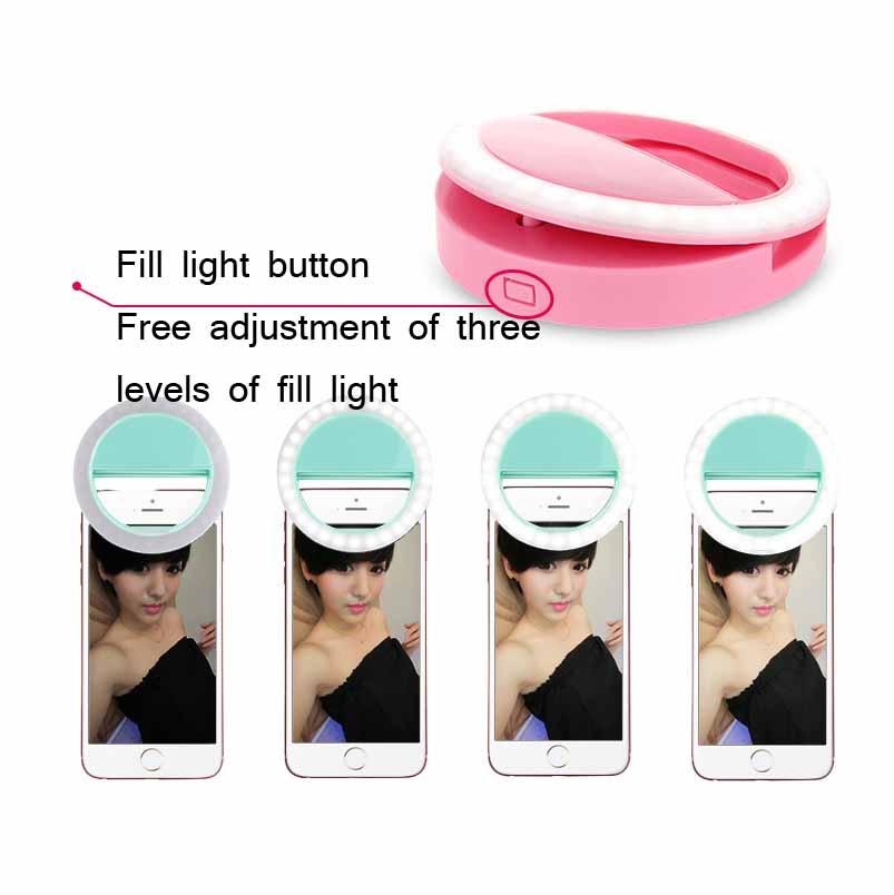 Ring-shaped Selfie Light for Live Photography - Led Flashlight - White 5