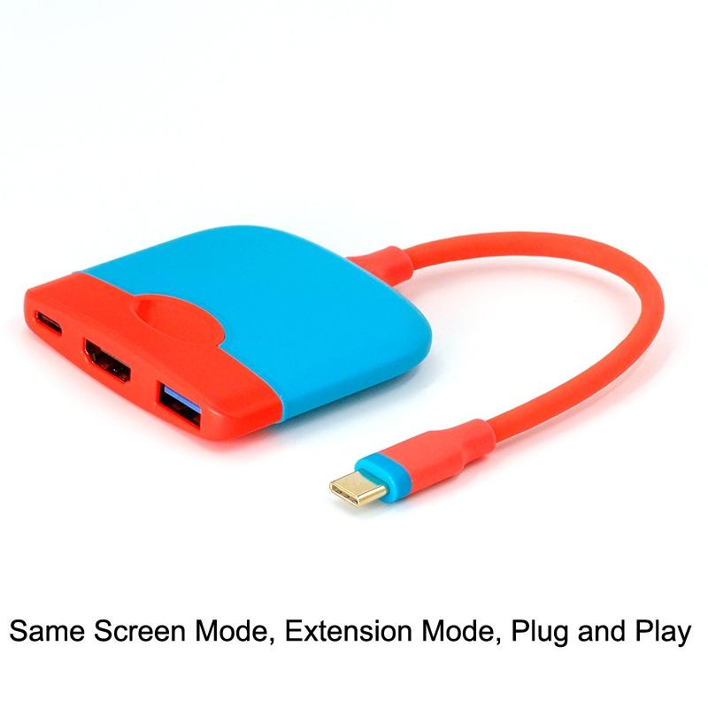 Mobile / Switch Portable Expansion Dock - Compact and Versatile - Red Blue 4