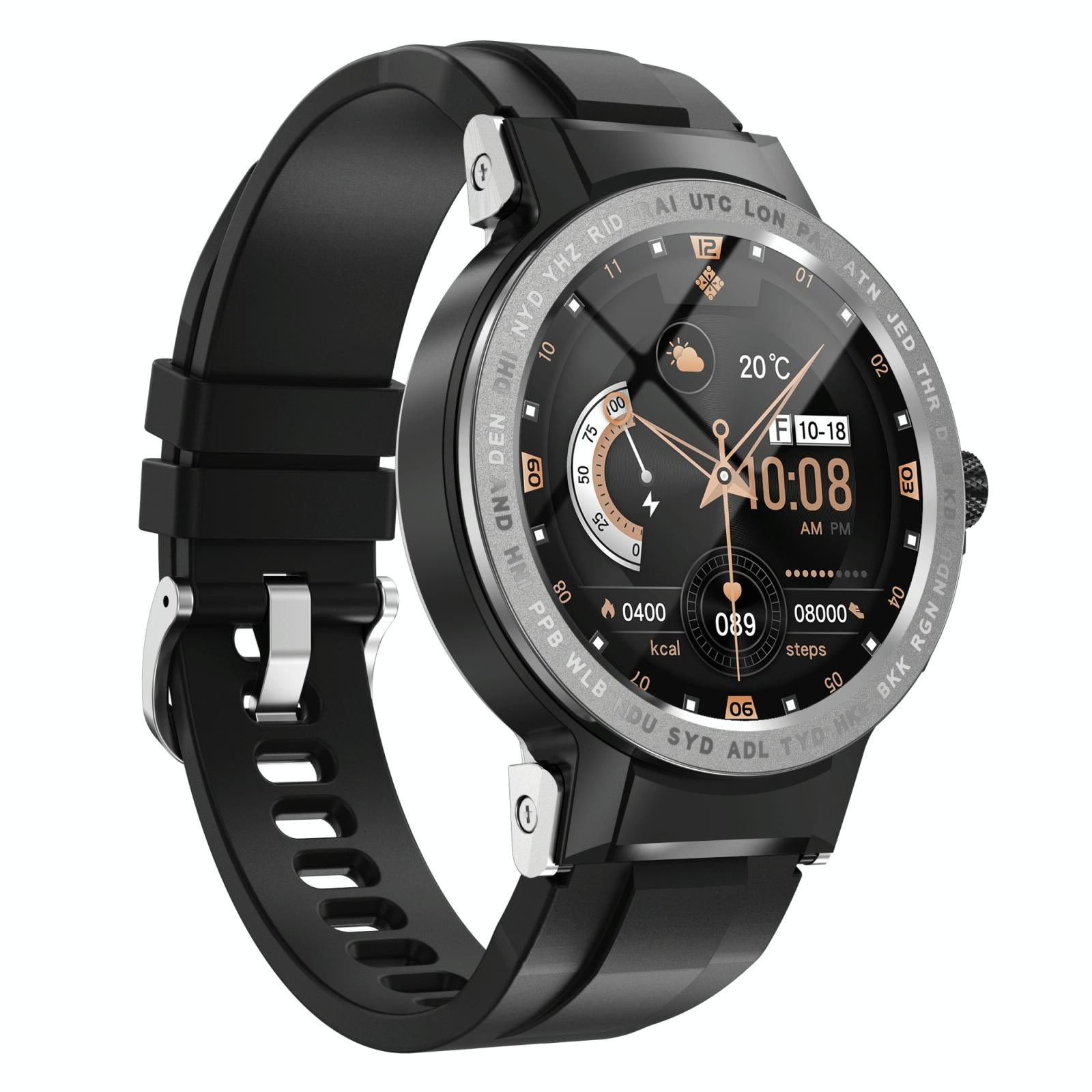 Waterproof Smart Watch With Colour Screen - Ip68 - Black 3