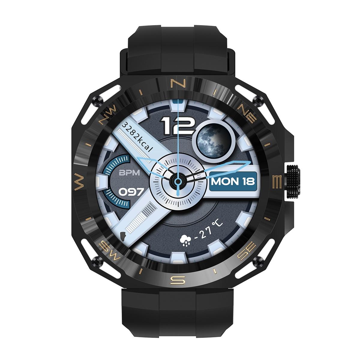 Smart Watch With Heart And Blood Monitoring Colour Screen - Black 13
