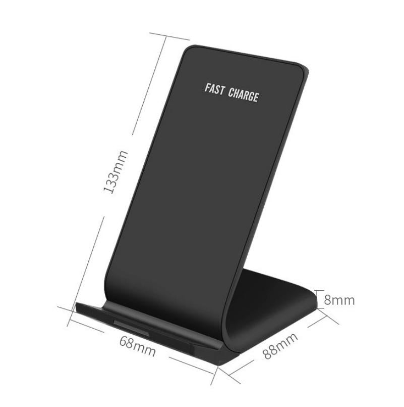 10W Vertical Wireless Charger For Smartphones Black 3