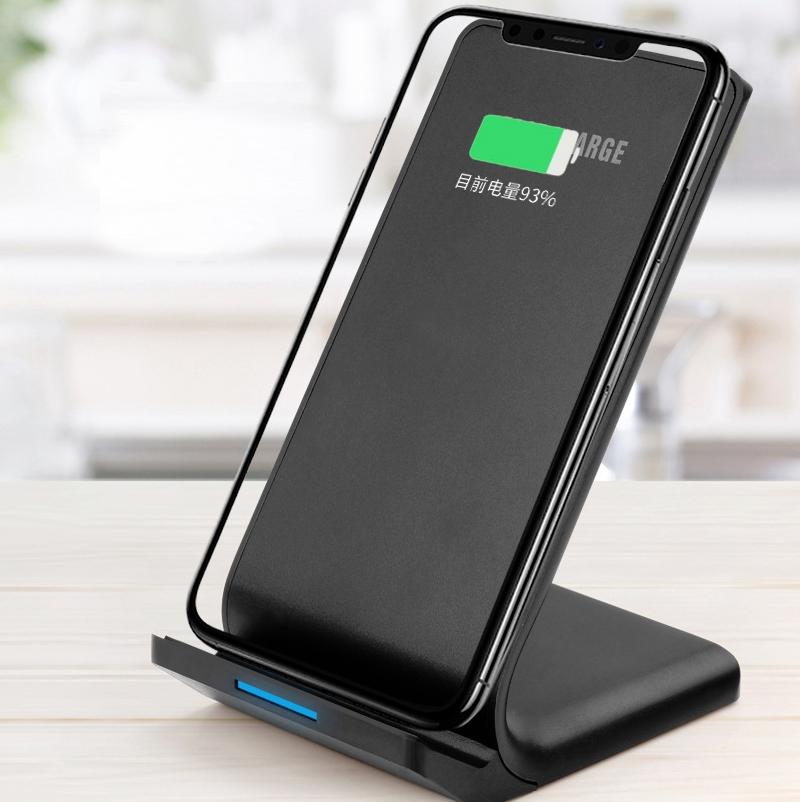 10W Vertical Wireless Charger For Smartphones Black 4