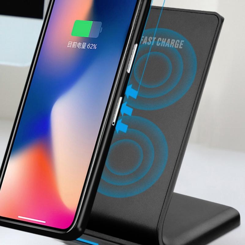 10W Vertical Wireless Charger For Smartphones Black 7