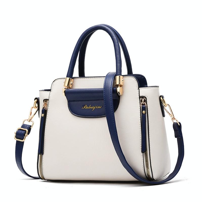 Contrast Material Ladies Handbag - Red 11