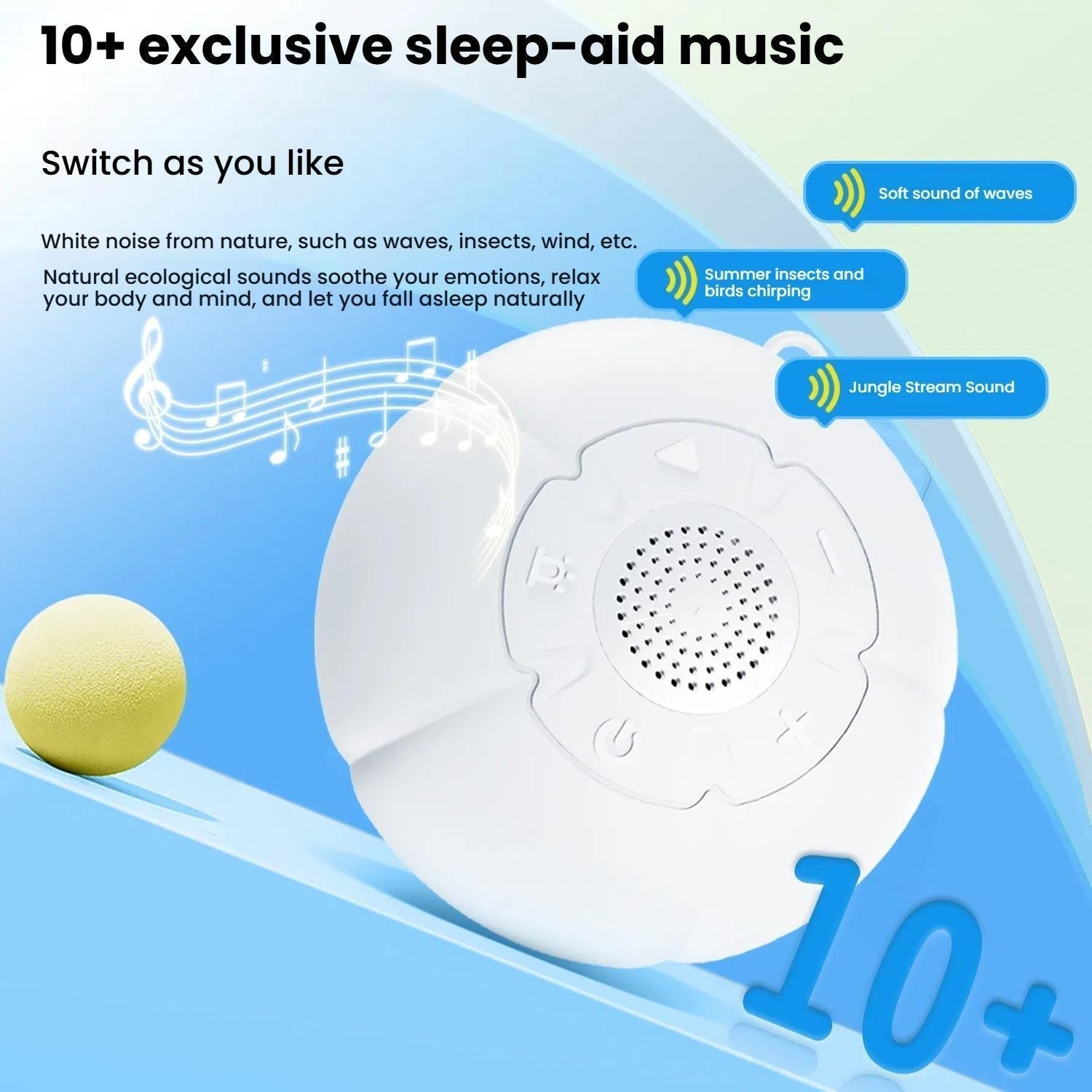 Portable Baby White Noise Night Light Soothing Sleep Instrument 5