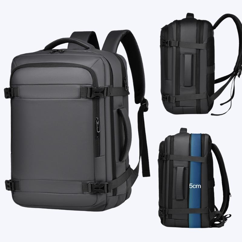 Expandable Double Shoulder Backpack For Business Or Casual Use - Black 3