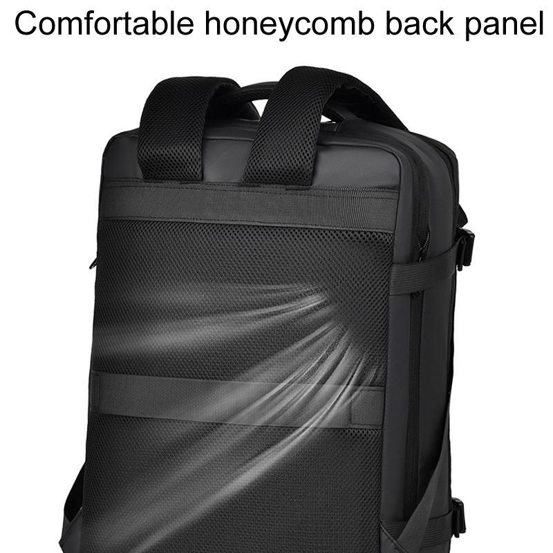 Expandable Double Shoulder Backpack For Business Or Casual Use - Black 7