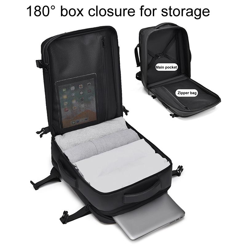 Expandable Double Shoulder Backpack For Business Or Casual Use - Black 9