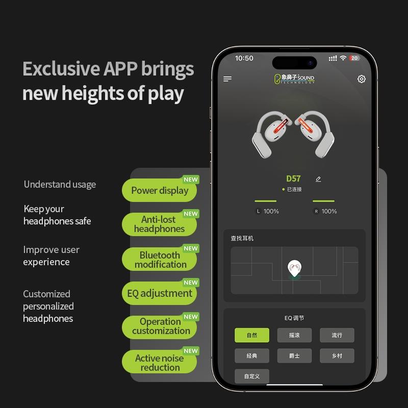 Bluetooth Earphones with Ear-mount Design - Grey 7