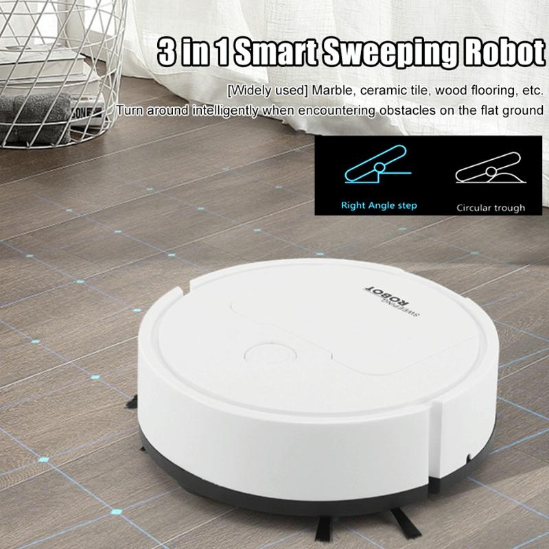 Intelligent 3-in-1 Mini Sweeping Robot Vacuum - Black 4