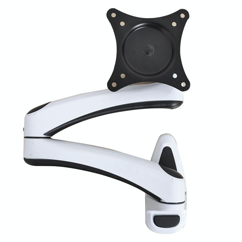 White Dual-section Telescopic Monitor Stand - Wall-mounted 3
