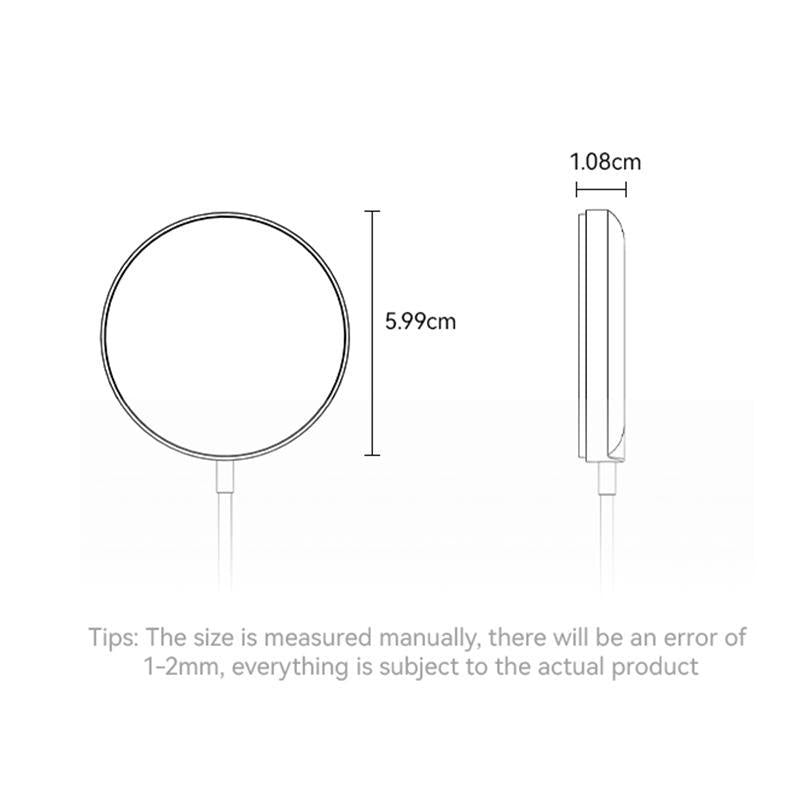15W Magnetic Fast Wireless Charger White 11