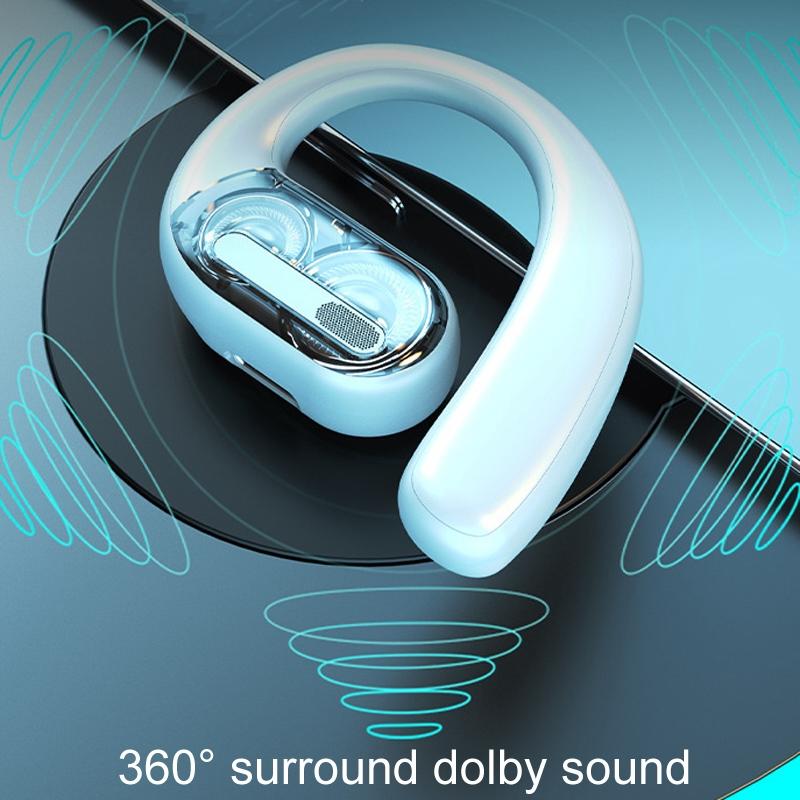 Wireless Dual Speaker On-ear Bluetooth Earphone - Single Ear - Black 4