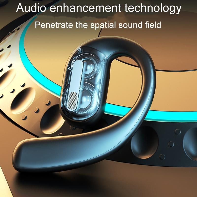 Wireless Dual Speaker On-ear Bluetooth Earphone - Single Ear - Black 6