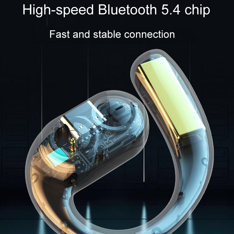 Wireless Dual Speaker On-ear Bluetooth Earphone - Single Ear - Black 7