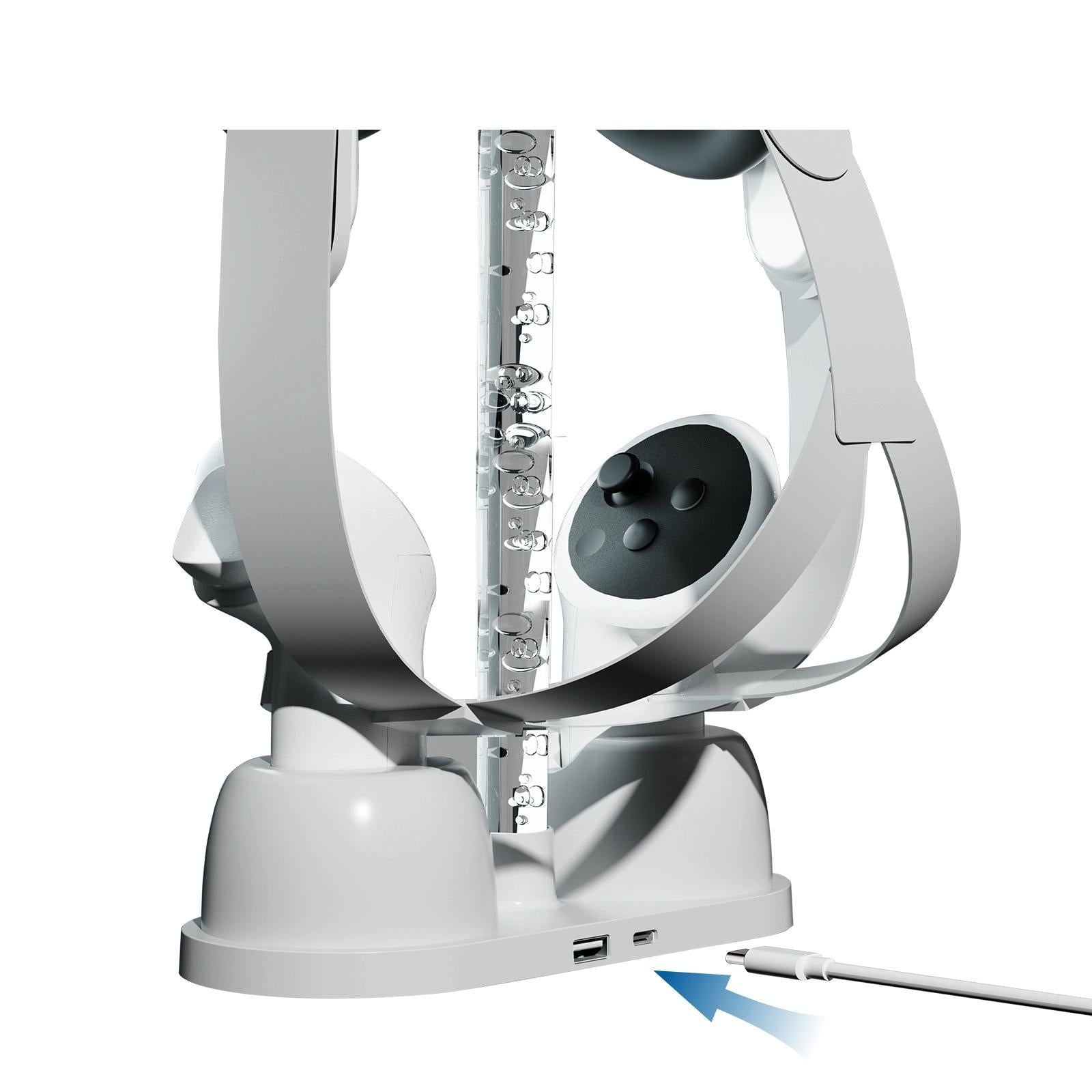 Vr Glasses Charging Base for Meta Quest 3 - Rgb Storage Bracket 5