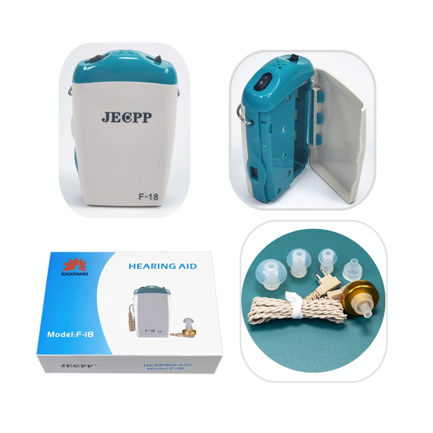 Dc1.5V In Ear Hearing Aid Sound Amplifier White 6