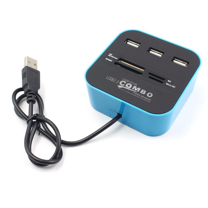 7-Port Usb 2.0 Hub With Built-In Card Reader 3