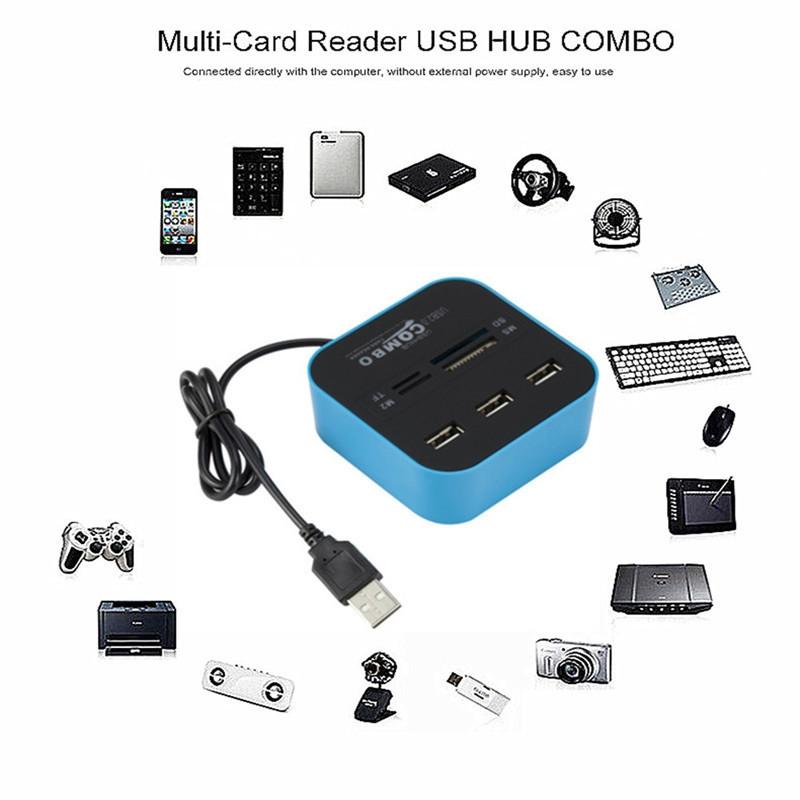 7-Port Usb 2.0 Hub With Built-In Card Reader 7