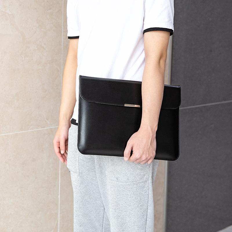 Leather Laptop Sleeve - Ultra-thin and Stylish - Black 9