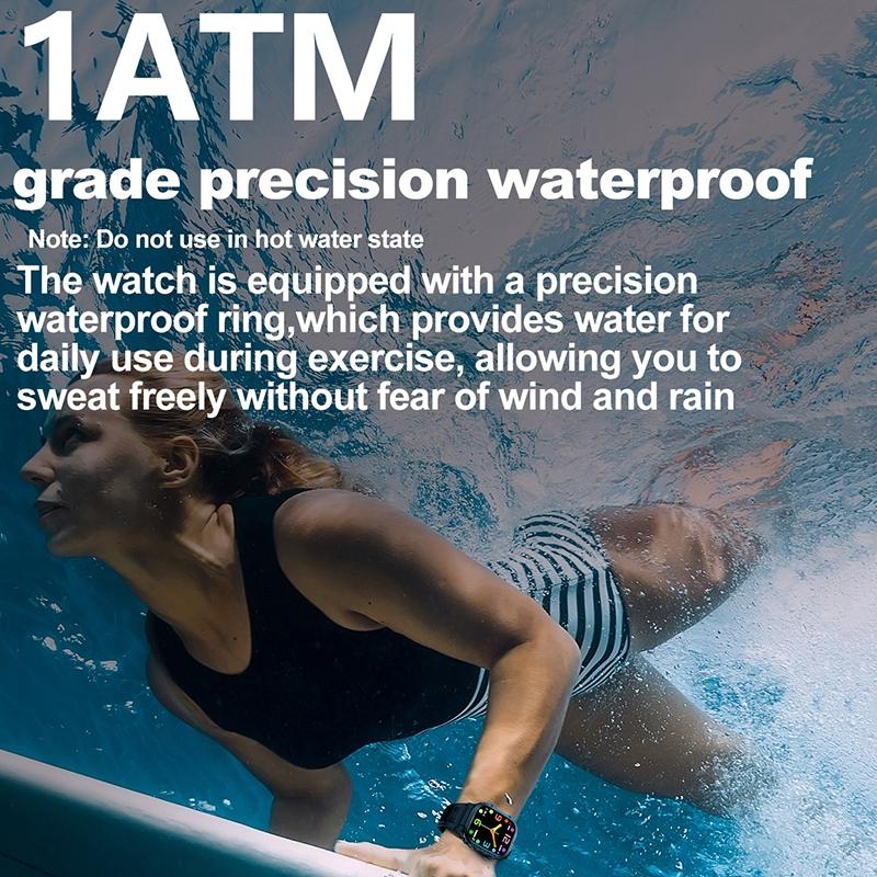 2.01 Inch Screen Silicone Strap 10M Waterproof Smart Watch Support Flashlight / Bluetooth Call / Hrv Black 5