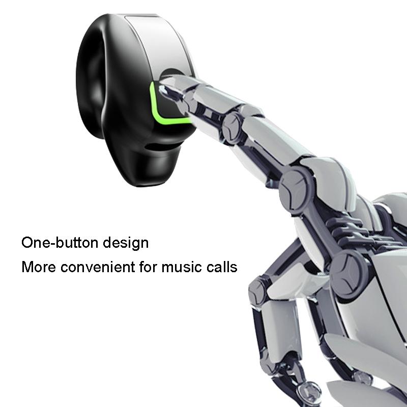 Lightweight Waterproof Bluetooth Earphone with Clip - Single-ear - Black 5