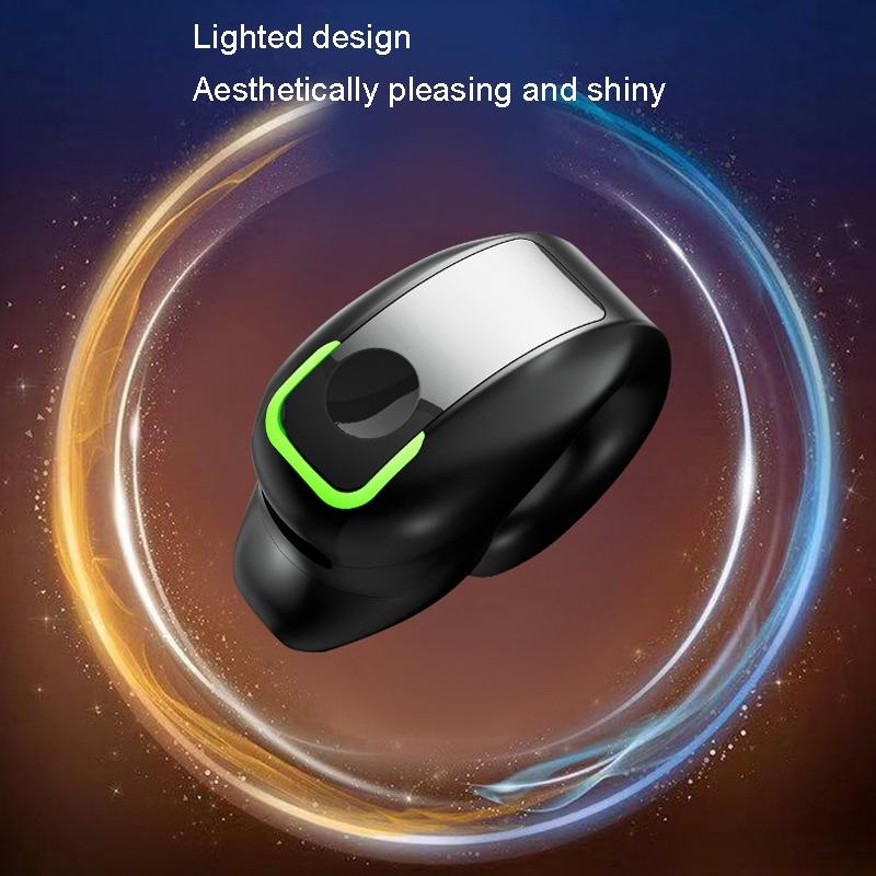 Lightweight Waterproof Bluetooth Earphone with Clip - Single-ear - Black 7