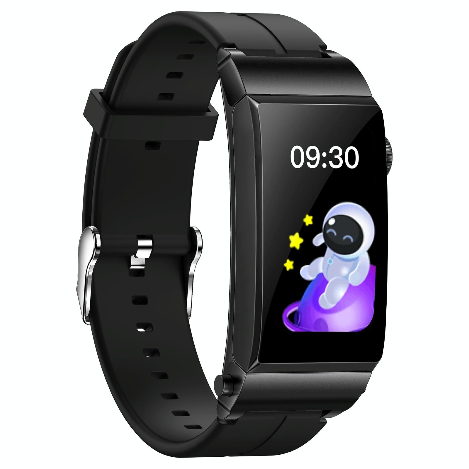 1.5 Inch Silicone Band Earphone Detachable Ip68 Waterproof Smart Watch Support Bluetooth Call - Black 4