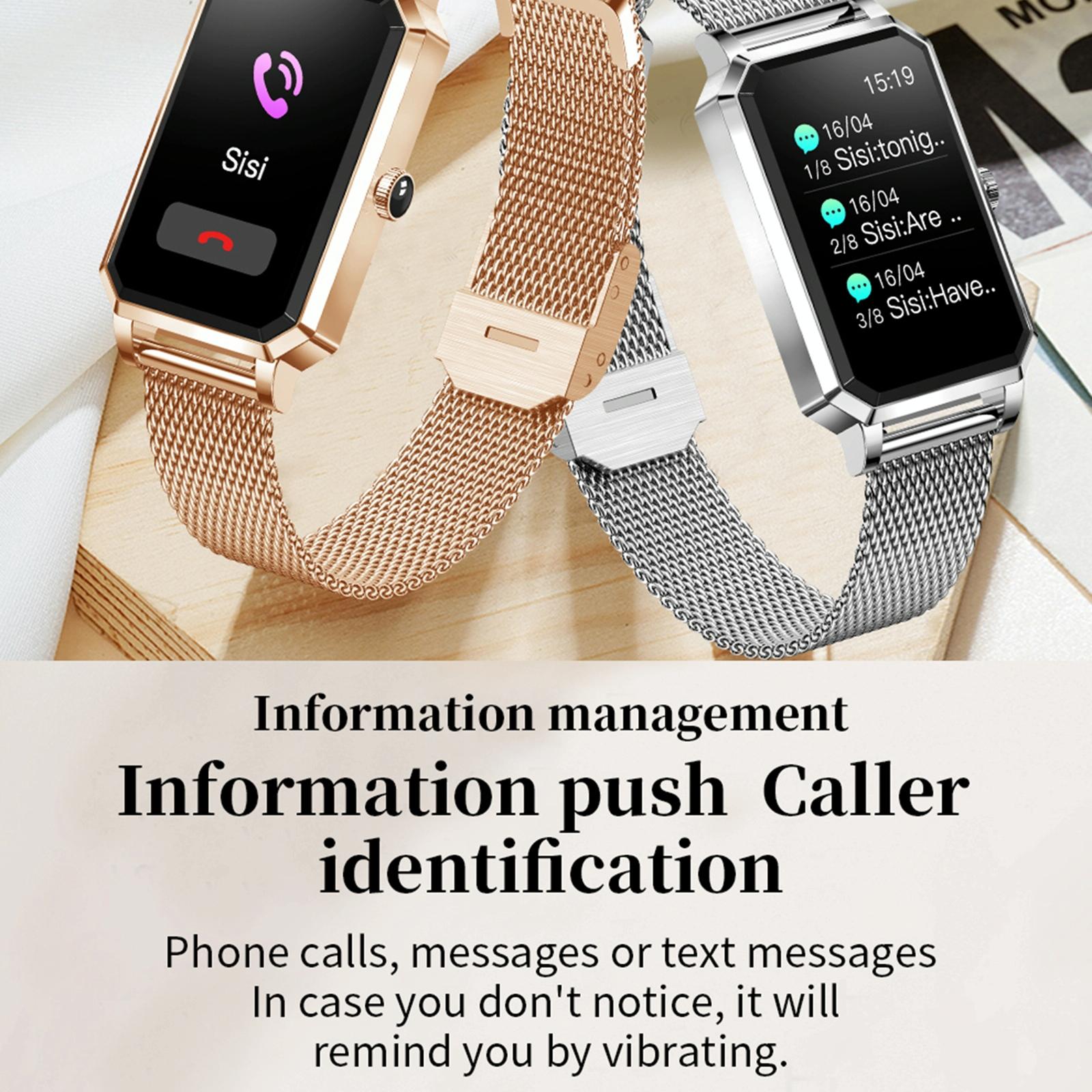 1.13 Inch Women's Smart Watch With Colour Screen & Health Tracking - Gold 5