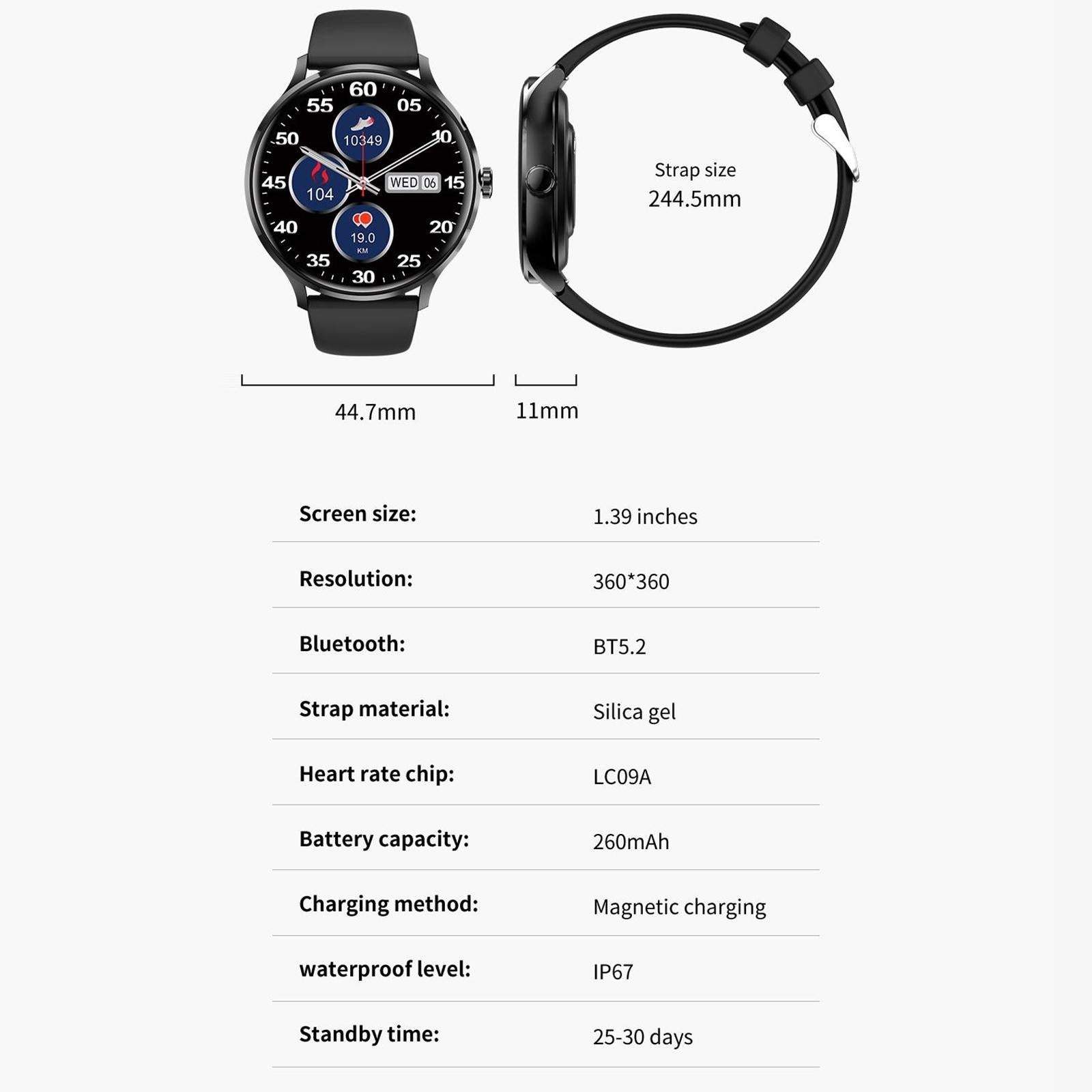 1.39 Inch Bt5.2 Smart Sport Watch Support Bluetooth Call / Sleep / Blood Oxygen / Temperature / Heart Rate / Blood Pressure Health Monitor - Orange 3