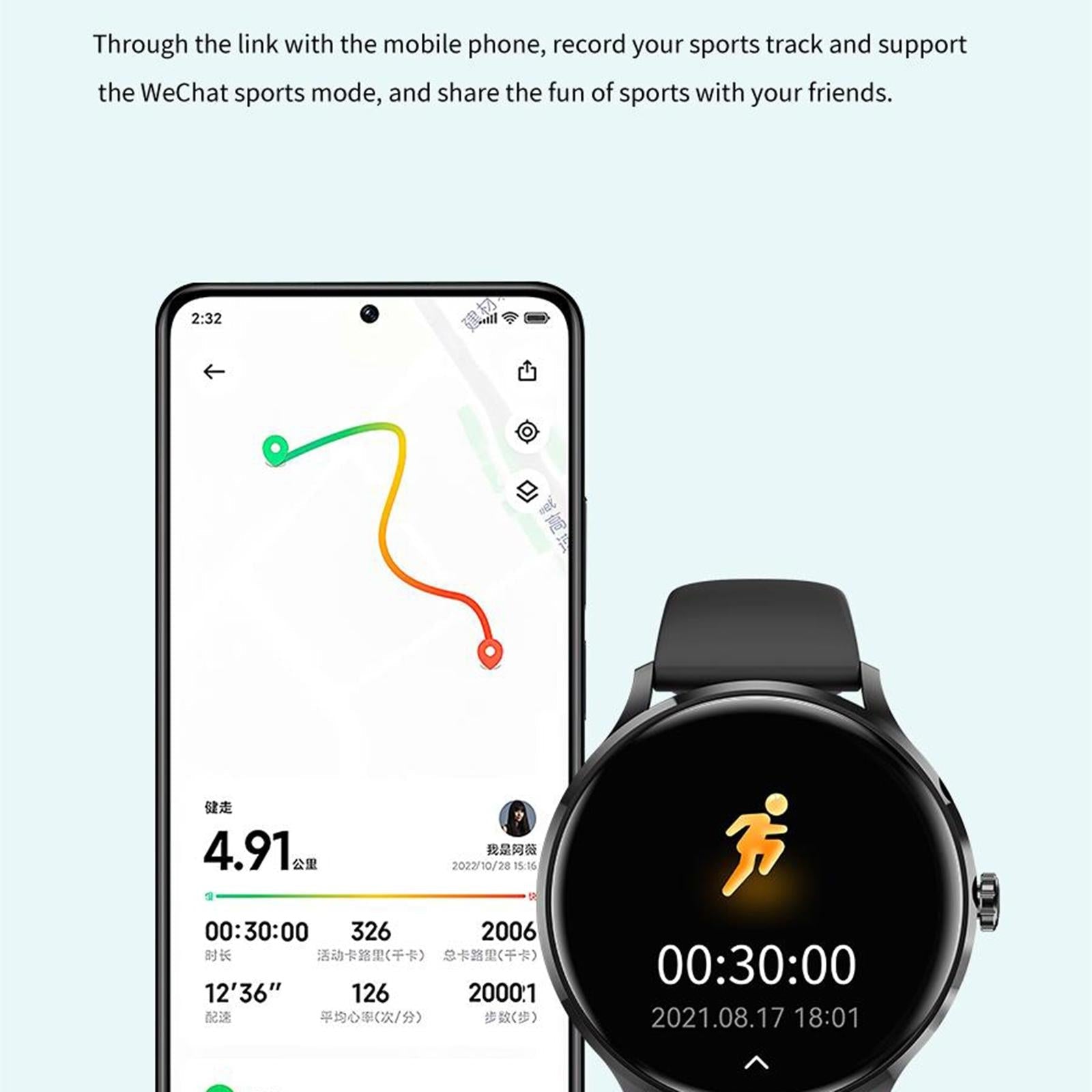 1.39 Inch Bt5.2 Smart Sport Watch Support Bluetooth Call / Sleep / Blood Oxygen / Temperature / Heart Rate / Blood Pressure Health Monitor - Orange 8