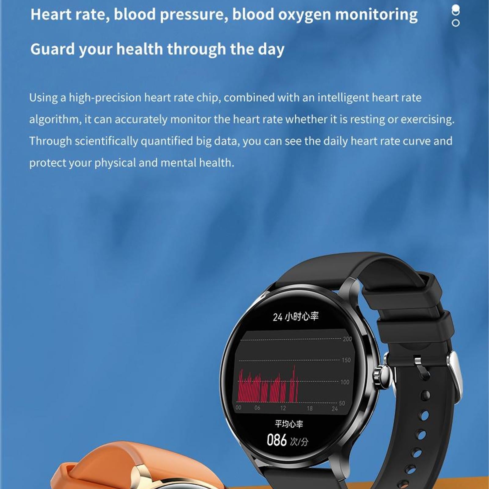 1.39 Inch Bt5.2 Smart Sport Watch Support Bluetooth Call / Sleep / Blood Oxygen / Temperature / Heart Rate / Blood Pressure Health Monitor - Orange 9