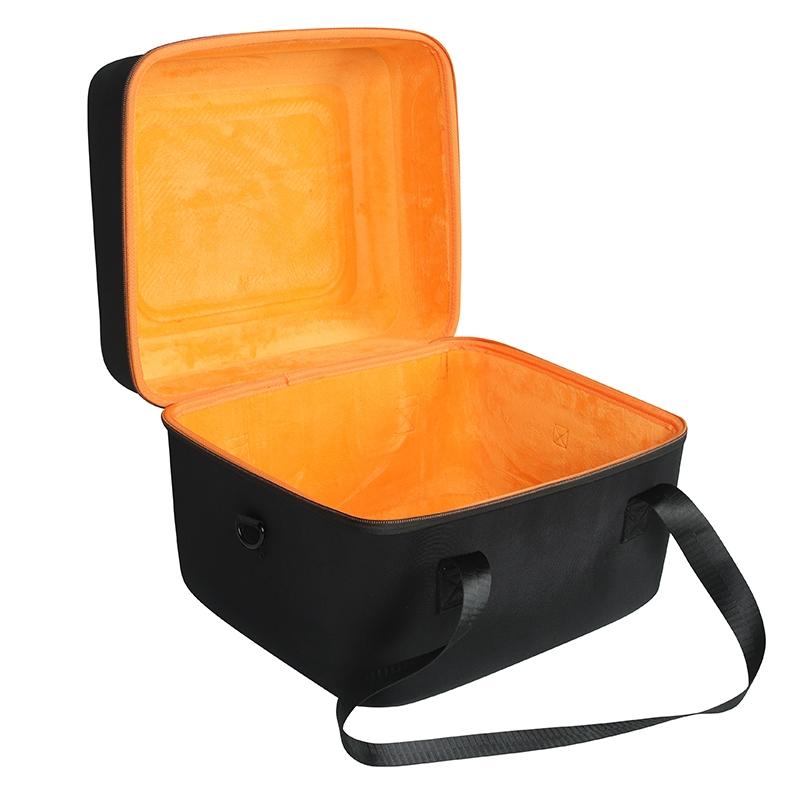 Shockproof Portable Carrying Case - Compact Design - Black + Orange 9