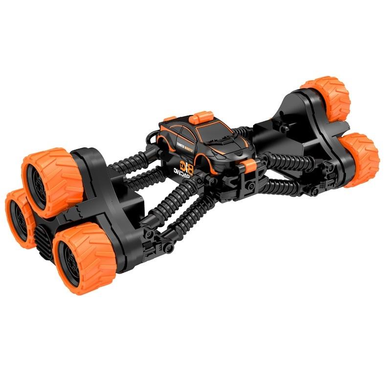 Telescopic Deformation Rc Stunt Car - Off-road Tumbling Climber - Black Orange 4