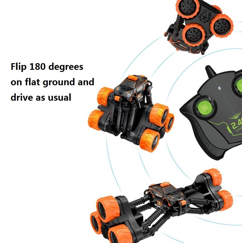 Telescopic Deformation Rc Stunt Car - Off-road Tumbling Climber - Black Orange 5