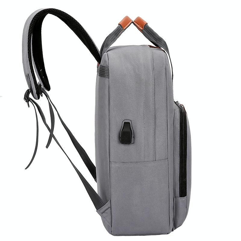 3-in-1 Student Usb Backpack - Multi-functional - Light Grey 5