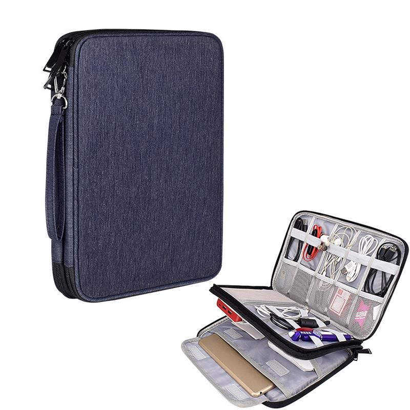 Waterproof Multi-function Storage Bag for Digital Accessories - l - Navy Blue 11