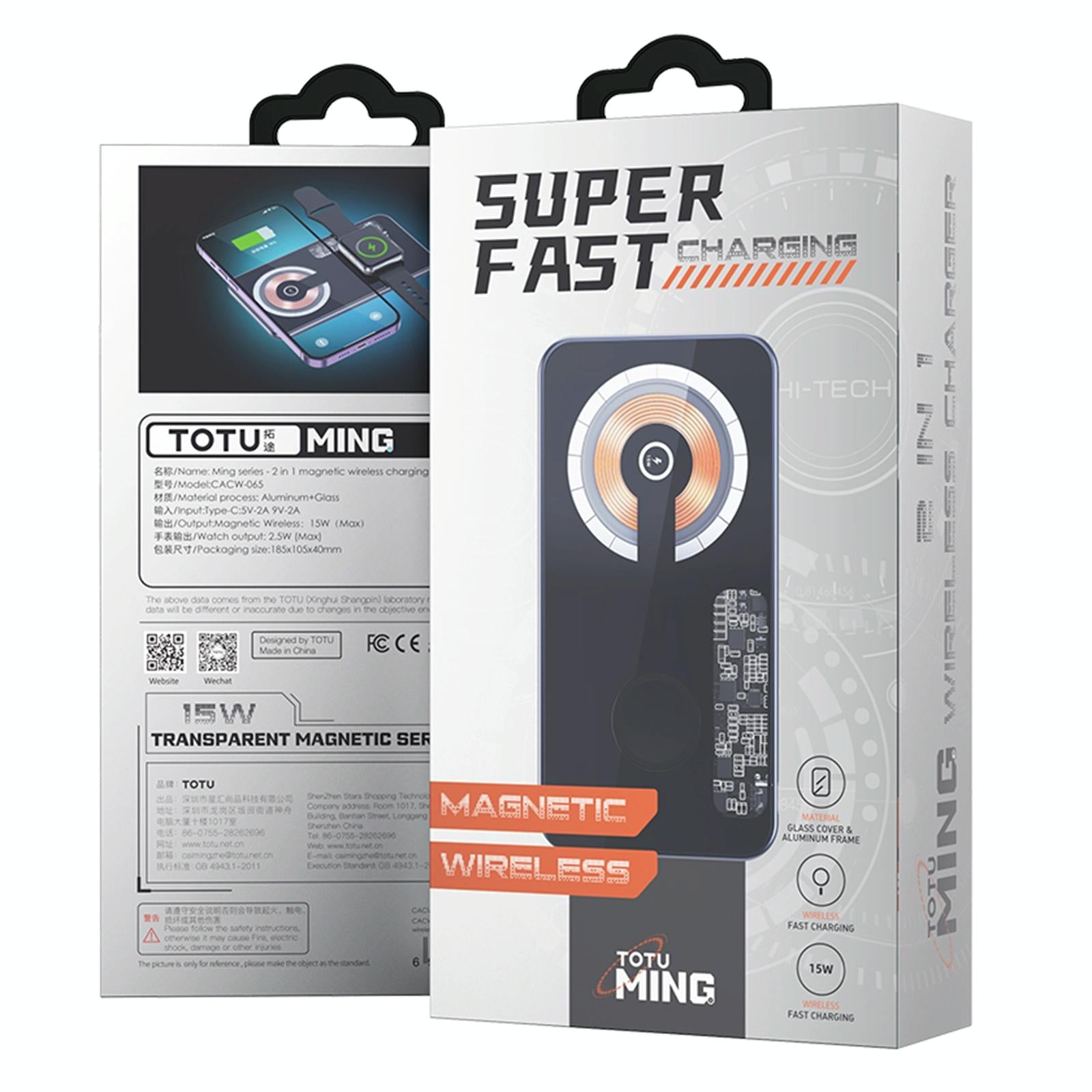 2 In 1 Magnetic Wireless Charger Grey 6