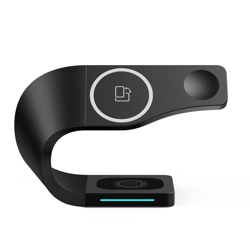 4 In 1 Wireless Charger For Phone Watch Airpods - Black 8