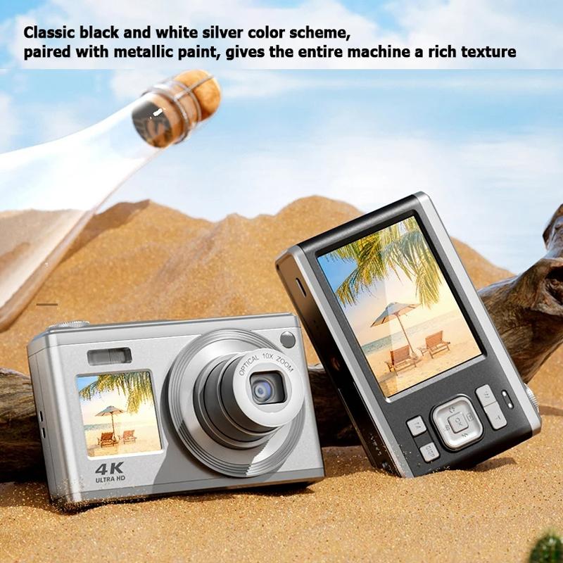 4K Hd Optical Zoom Digital Camera 60Mp Dual Screen Selfie Camera No Memory - Black 11