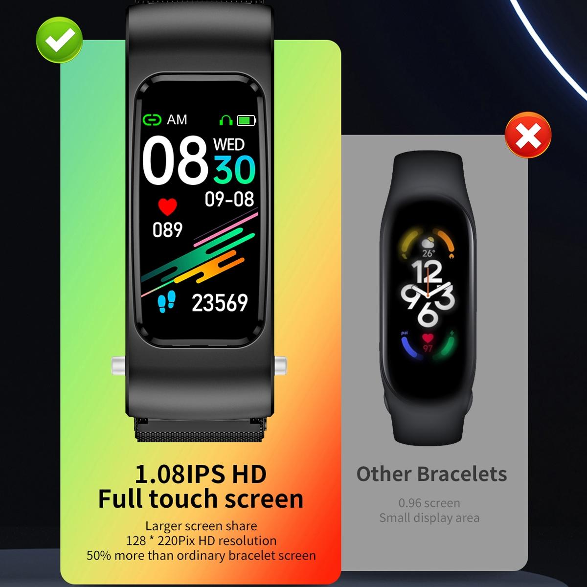 1.08 Inch Waterproof Smart Watch With Bluetooth Call - Black 13